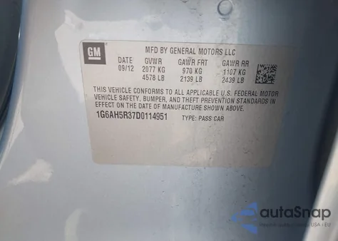 2013 Cadillac Ats Luxury z USA, uszkodzony, nr VIN 1G6AH5R37D0114951